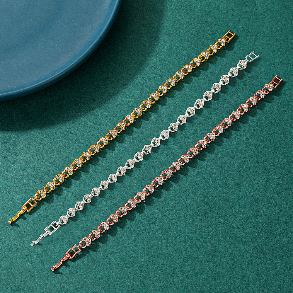Wholesale Electroplated Alloy Roman Chain Bracelet Gold,  Fashion Jewelry Accessory for Resale