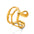 Wholesale stainless steel open adjustable irregular gold plated ring