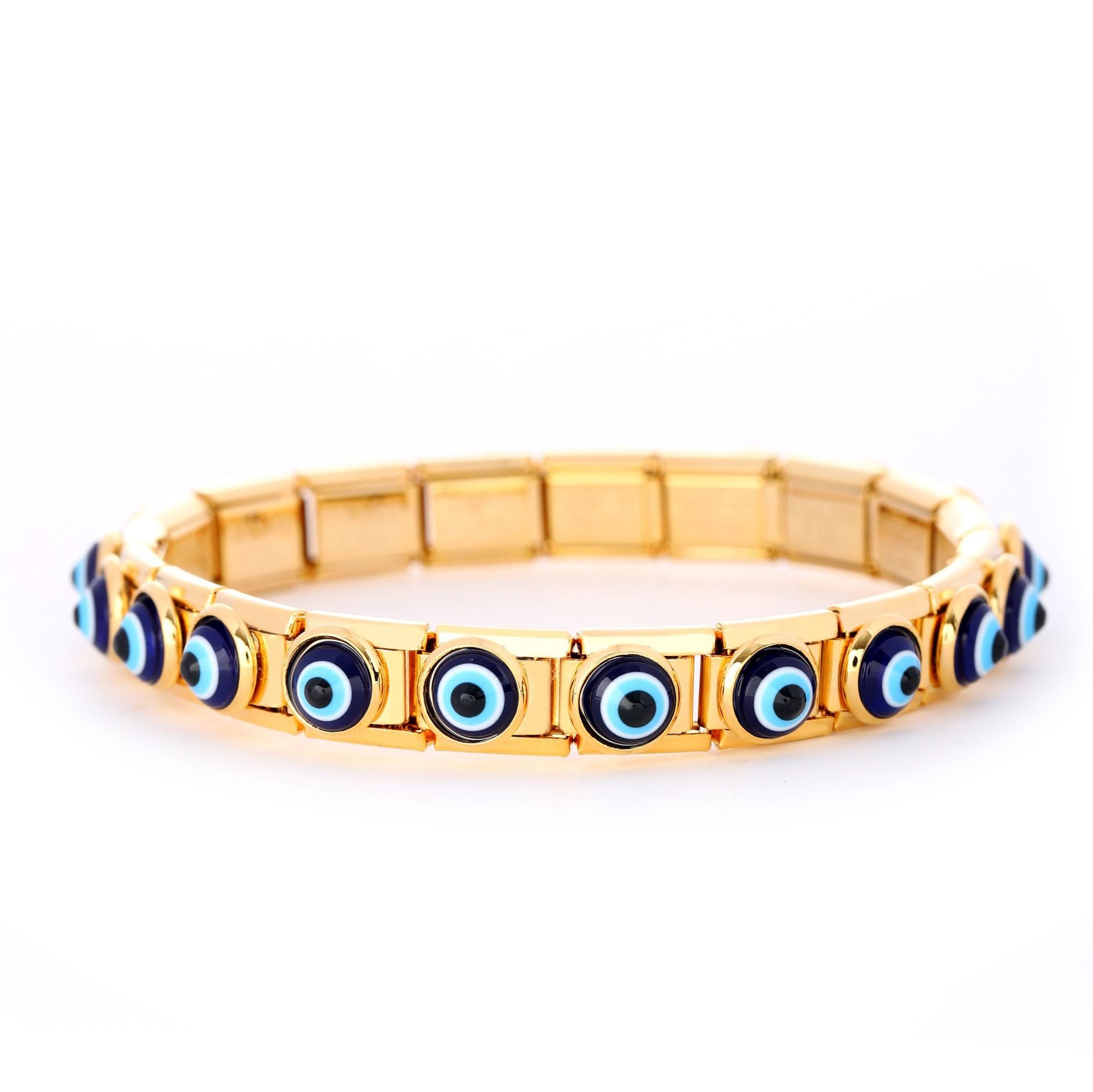 Wholesale Italian Charm Bracelet 9mm DIY Spliced Removable Stainless Steel Devil's Eye Composable Bracelet ACC-BT-XY022