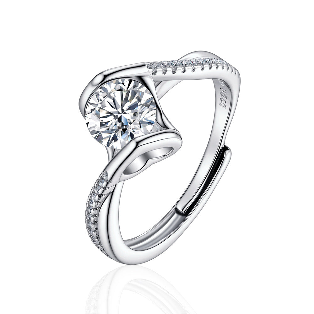 Wholesale Chic Copper Zircon Angel Kiss Ring Women S Fashion Jewelry Accessory Boutique Resale