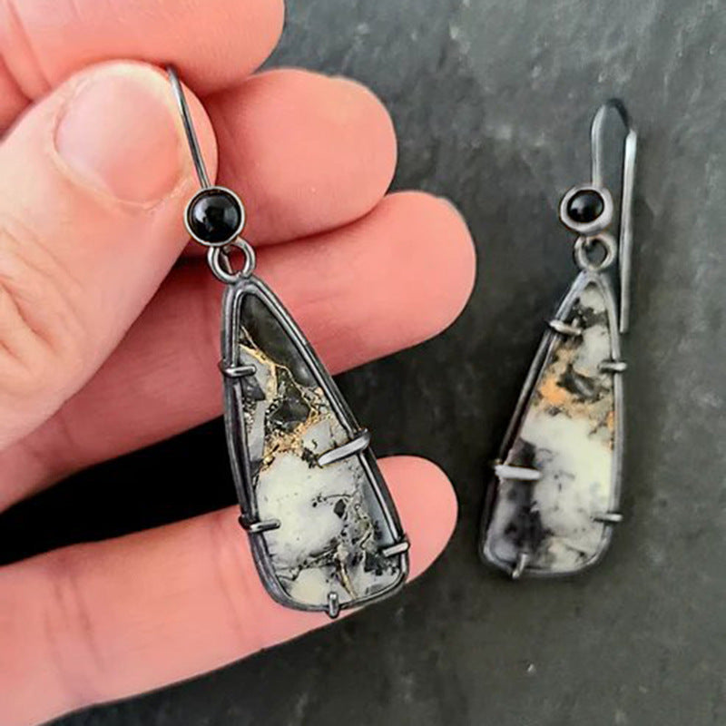 Wholesale Retro Geometric Enamel Distinctive Earrings