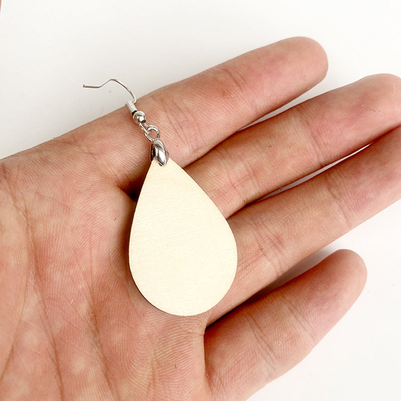 Wholesale Waves Wooden Earrings