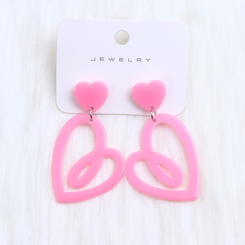 Wholesale Valentine's Day Love Hollow Earrings