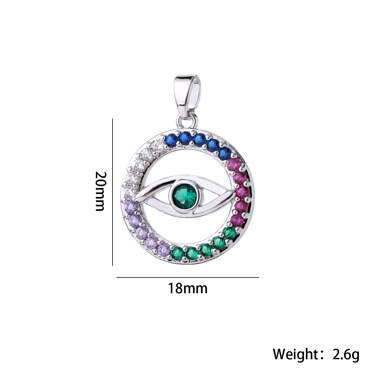 Wholesale Fashion Boho Evil Eye Gold Plated Brass Zircon Pendant For DIY Necklace Making Boutique Resale