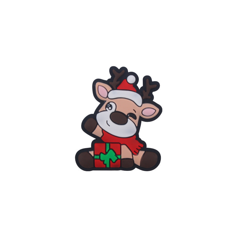 Wholesale 10pcs Cartoon Christmas Santa Claus Silicone Beads Focal Beads DIY Accessories  ACC-BDS-GuangTian050