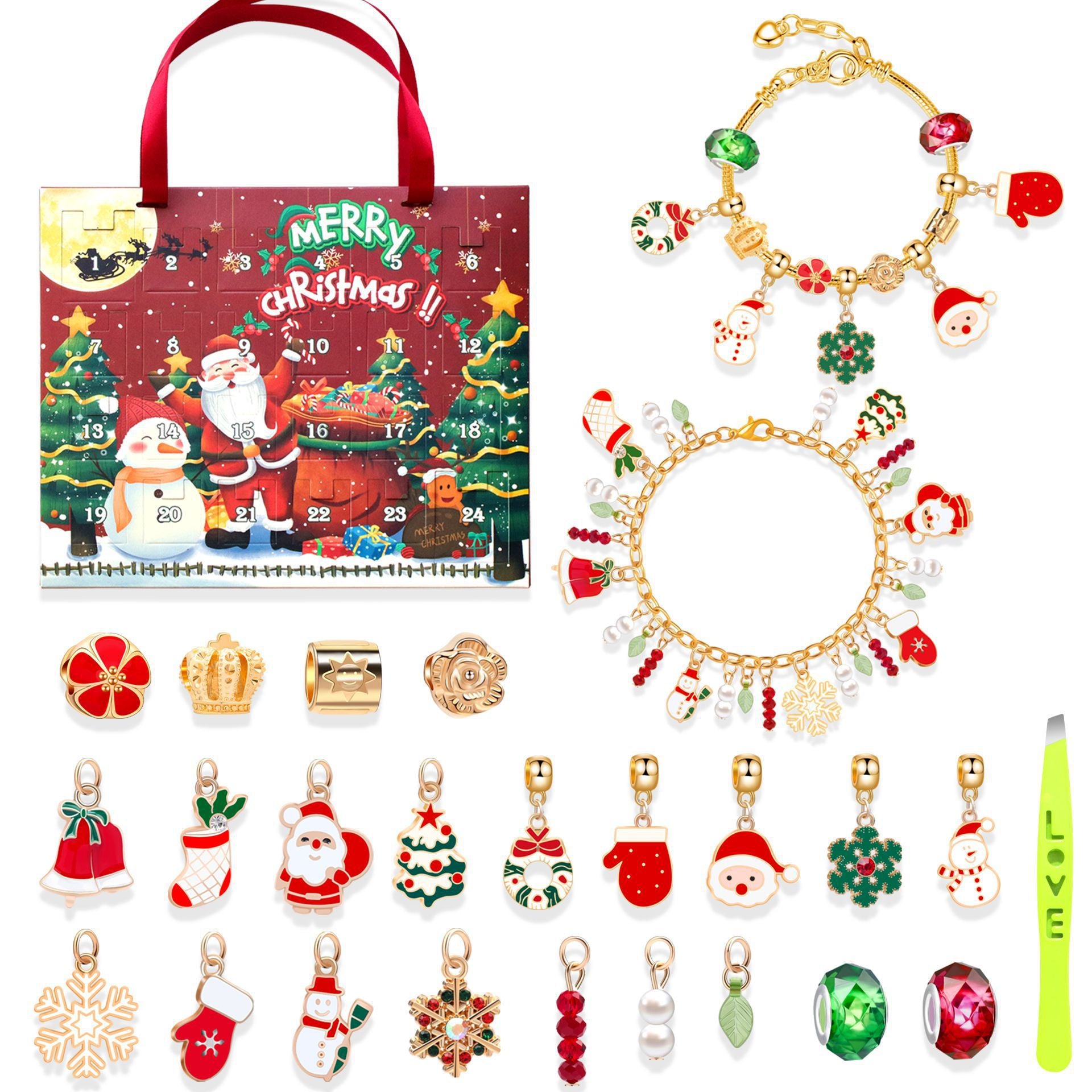 Wholesale Christmas Creative Blind Box Earrings Bracelet ACC-BT-HuaNa001