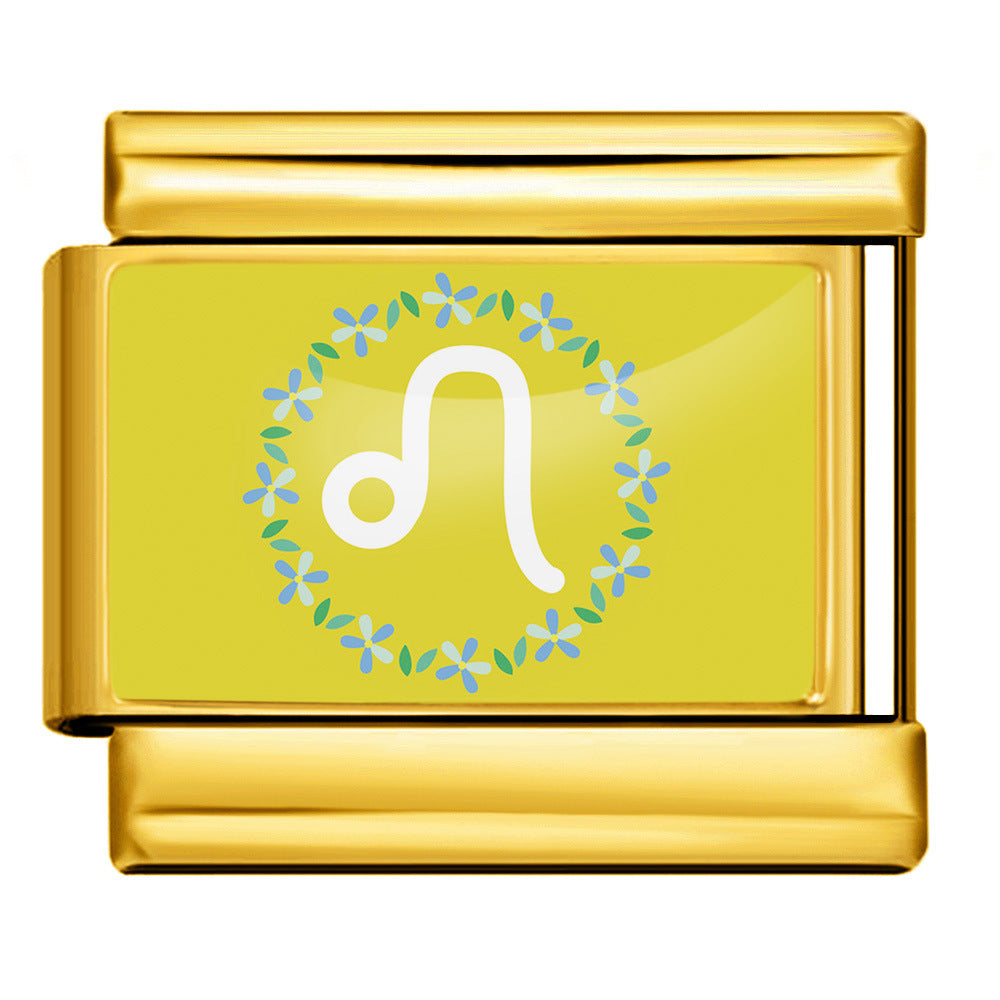 Wholesale Italian Charm Bracelet 9mm DIY 12 Contion Series  Creative Stainless Steel Composable Bracelet