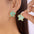 Wholesale Stainless Steel Oil-Dropping Five-Pointed Star Geometric Earrings
