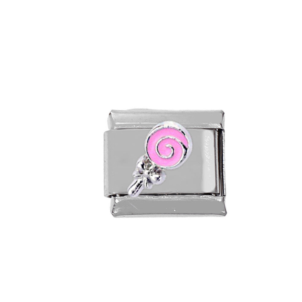 Wholesale Hamburger Coffee Stainless Steel DIY Charm Module For Bracelet Necklace Making Craft Supply
