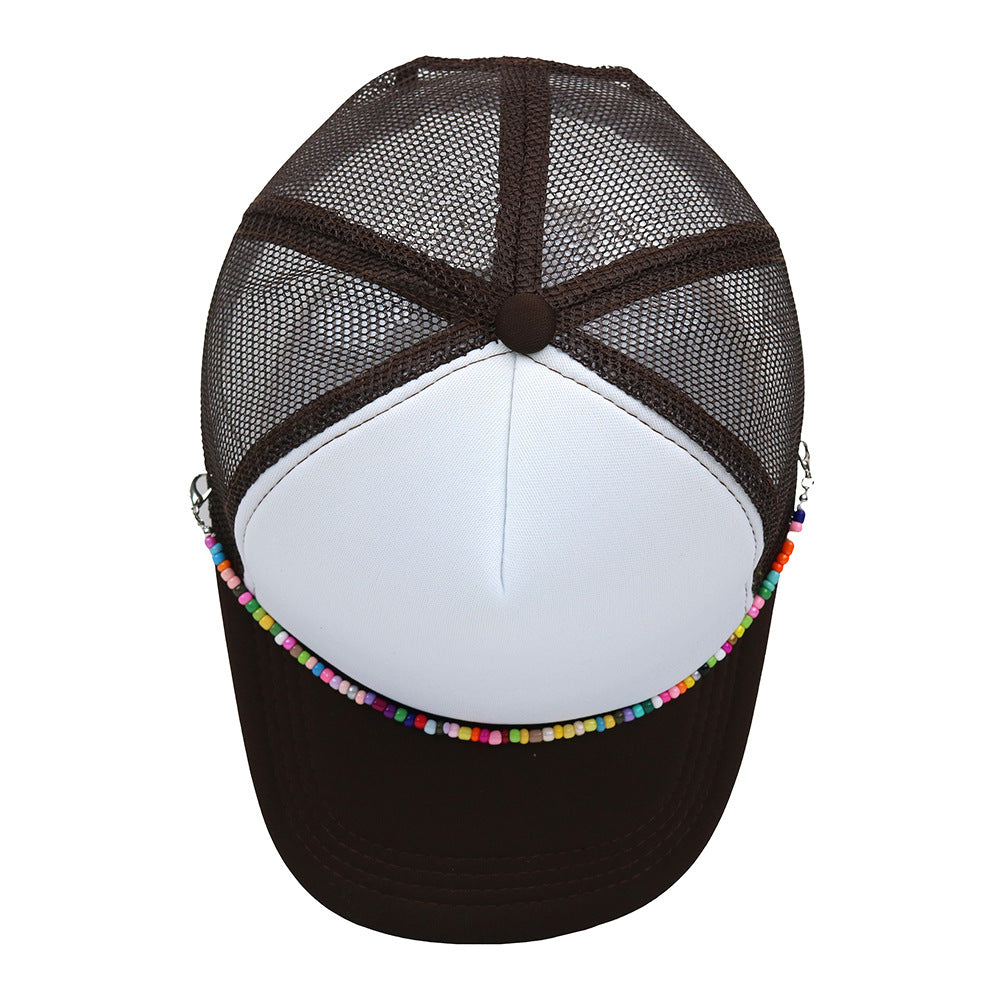 Wholesale Colorful Chain Trucker Cap Mesh Cap Baseball Cap ACC-HT-HaiPu019