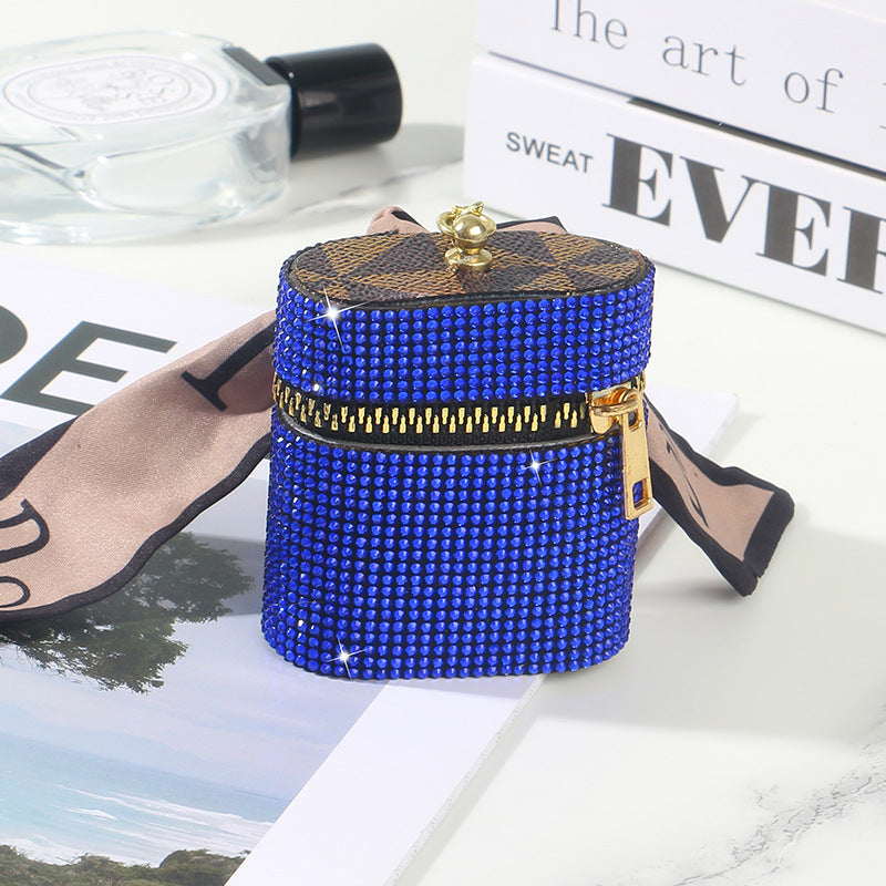 Wholesale Full Diamond Storage Wireless Keychains Wallet Earphone Case ACC-EPC-RuiJie002