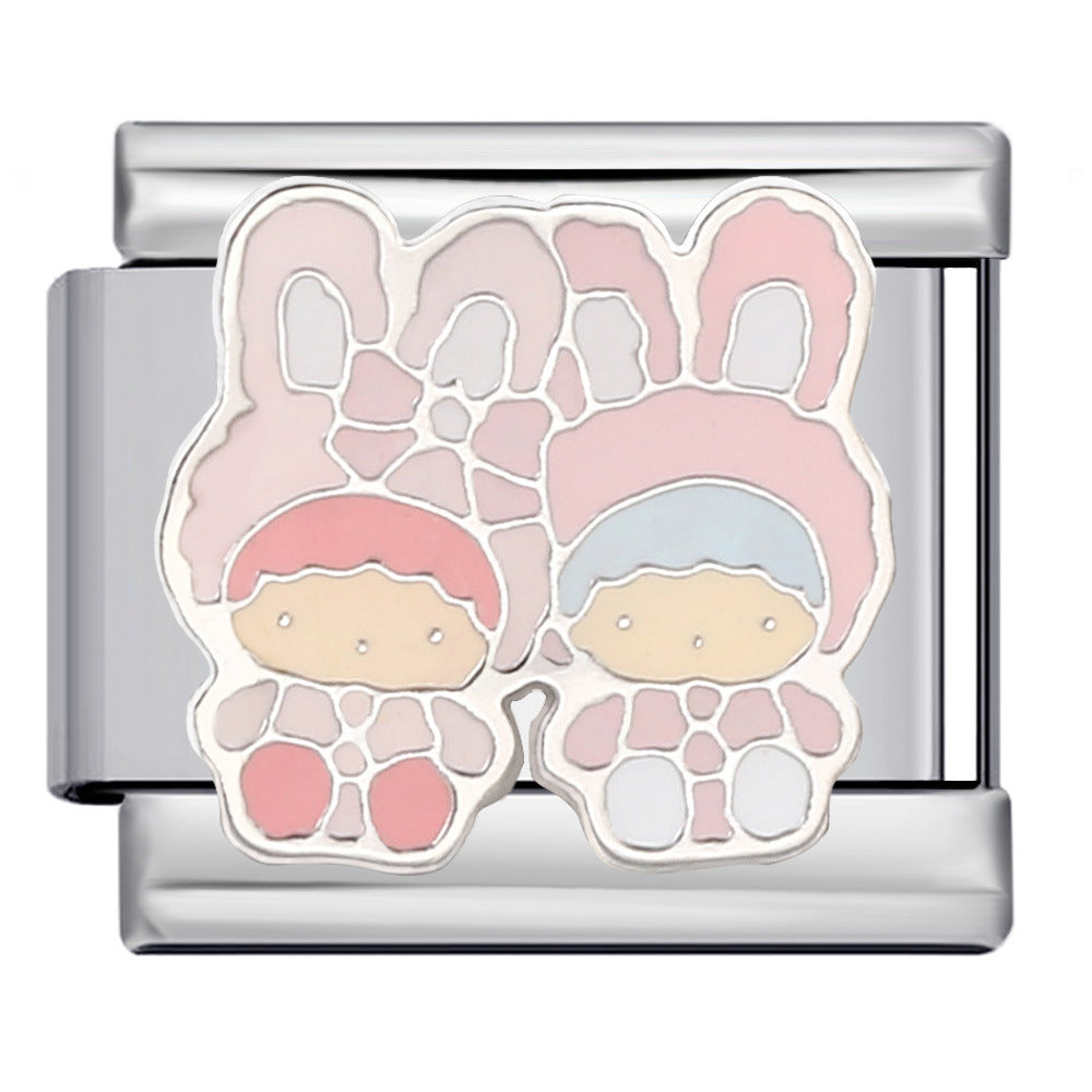 Wholesale Italian Charm Bracelet Cute cartoon character   Stainless Steel Composable Bracelet