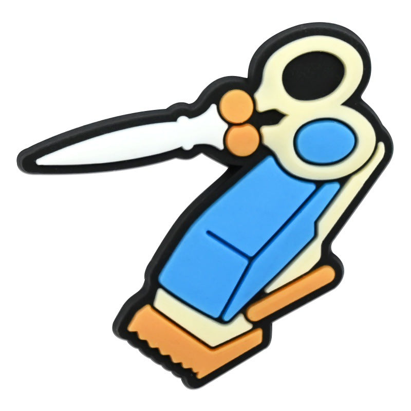 Wholesale Random 100pcs  salon-style clogs PVC Soft Rubber Shoe Buckle Decoration