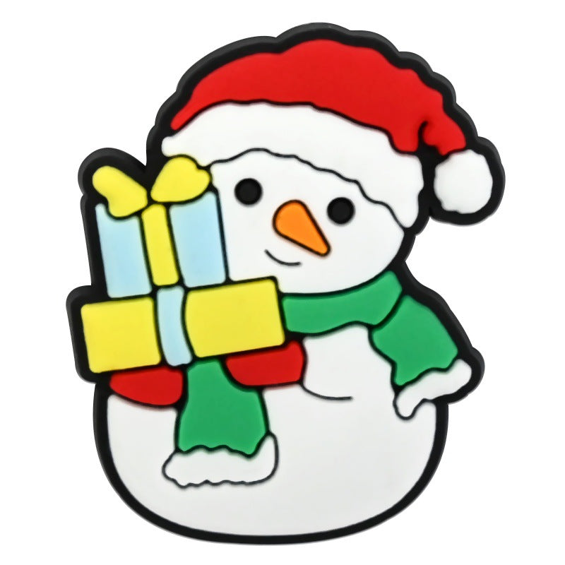 Wholesale   Random 100pcs Christmas  PVC Soft Rubber Shoe Buckle Decoration