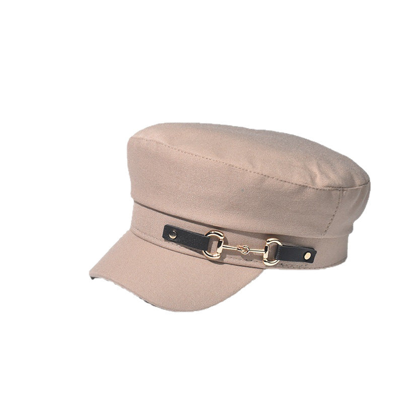 Wholesale Chic Casual Beret Hat Black Flat Top Cap With Curved Brim Breathable Everyday Fashion Accessory