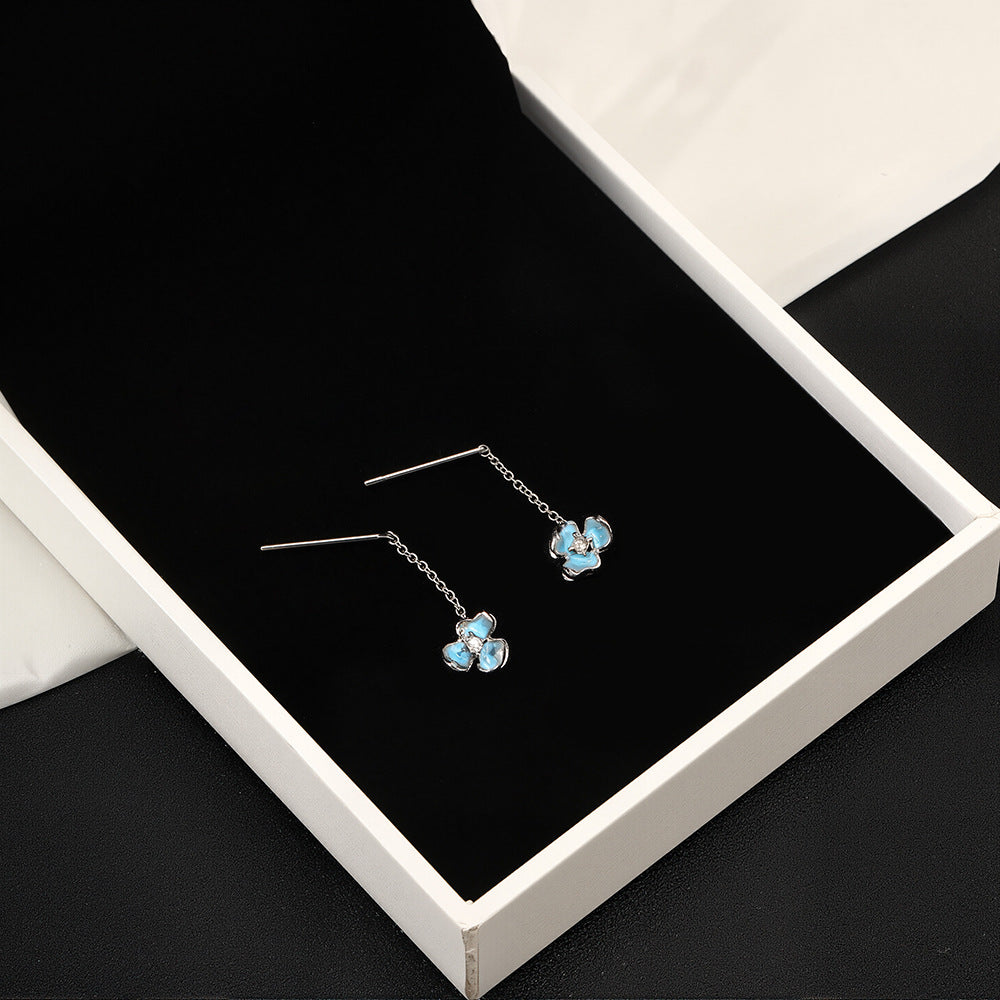 Wholesale Vintage blue iris earrings