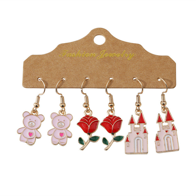 Wholesale Alloy Easter Egg Dangle Earrings Set