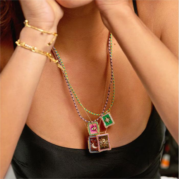 Wholesale Artistic Retro Tarot Generous Brand Necklace