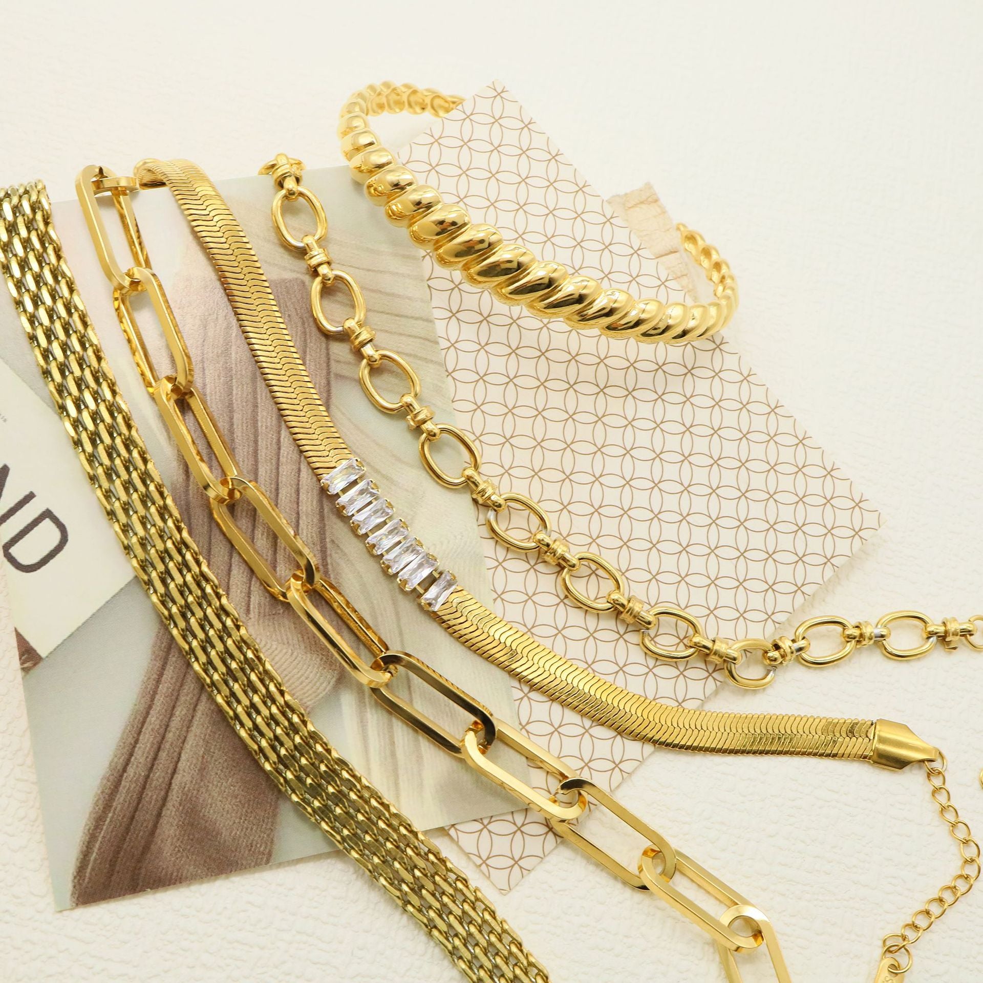 Wholesale  Retro Bracelet Light Luxury All-match Titanium Steel Bracelet