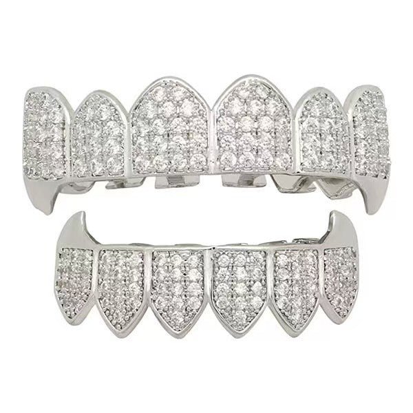 Wholesale Modern Hip-Hop Tooth Grills Gold Plated Alloy Colorful Zirconia Fashion Accessory for Resale