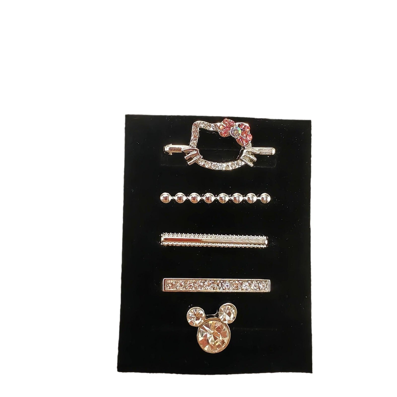 Wholesale Chic Cartoon Rhinestone Decorative Pendant For Silicone Band Gold Plated Alloy Jewelry Accessory