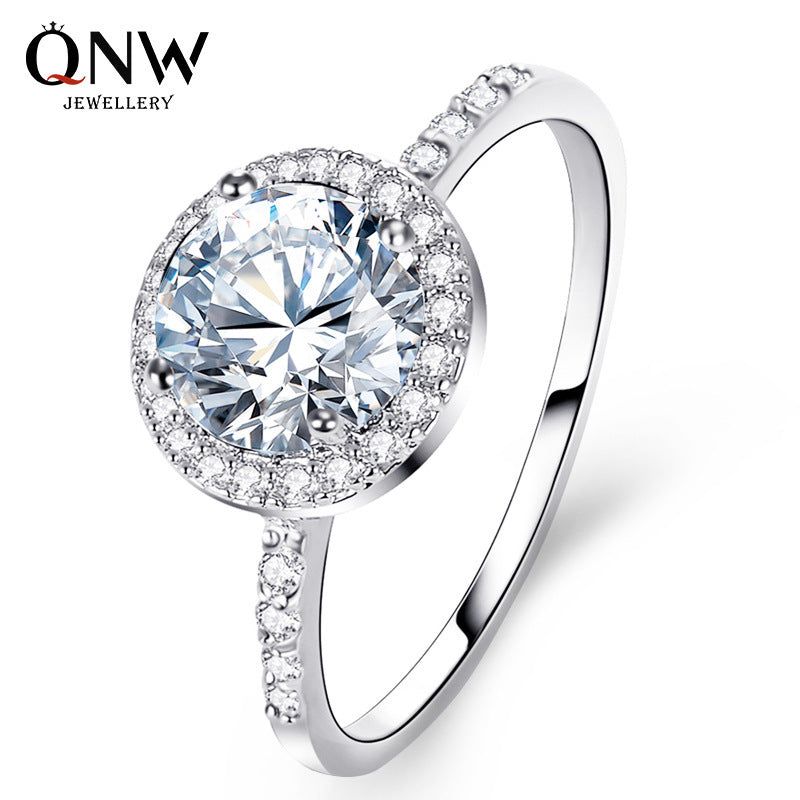 Wholesale blue zircon diamond ring