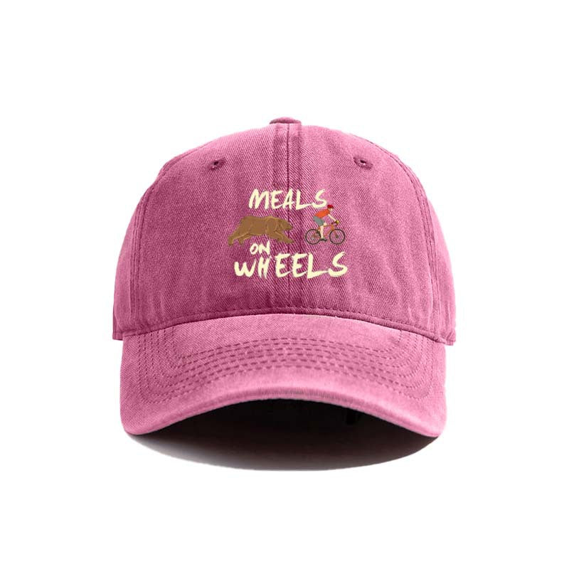 Wholesale retro washed hat printed animal wild bear icon baseball cap