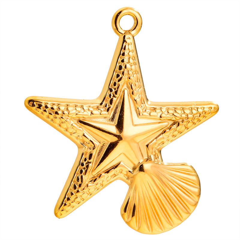 Wholesale stainless steel DIY  five-pointed starfish pendant