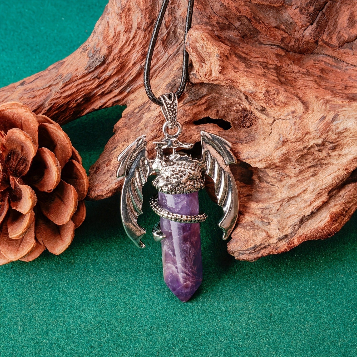 Wholesale Tree of Life Amethyst Heart Pendant Necklace Fashion Accessory Gift