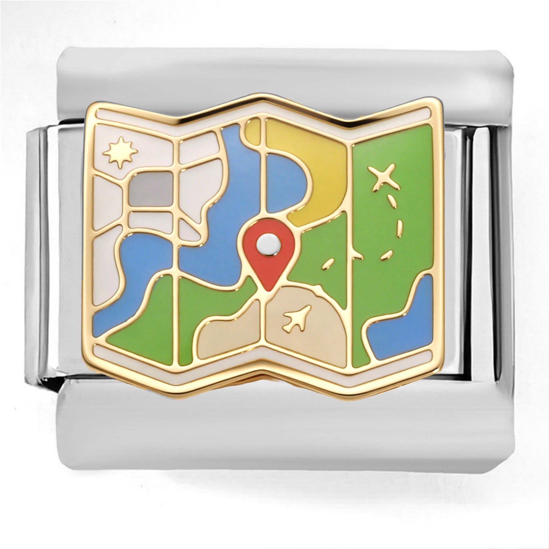 Wholesale  Italian Charm Bracelet 9mm DIY Small Planet  Creative Stainless Steel Composable Bracelet