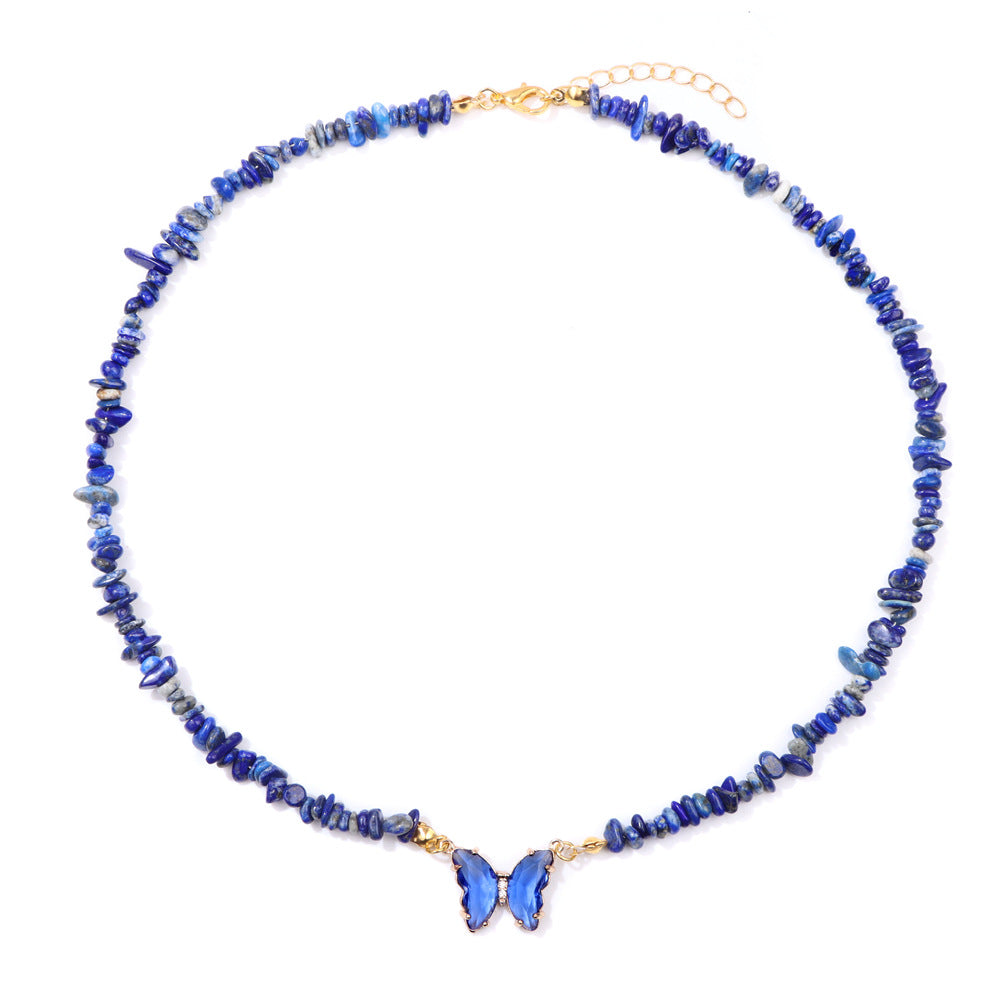 Wholesale Agate Bead Necklace with Artificial Crystal Pendant,  Geometric Handmade Jewelry Accessory for Women Everyday Wear