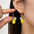 Wholesale Cute Fruit Lemon Leaf Flower Pendant Irregular Stainless Steel Earrings