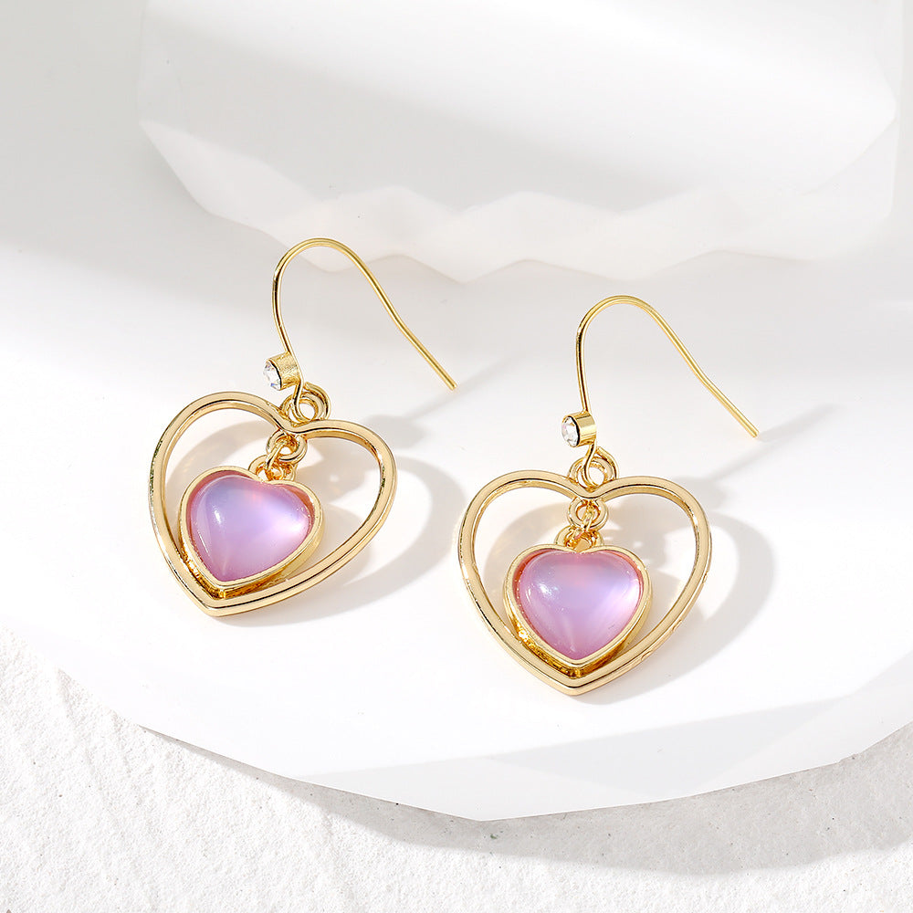 Wholesale Korean Style Hollow Heart Pendant Necklace Trendy Fashion Layering Jewelry Gift