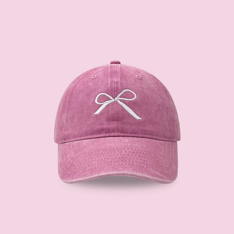 Wholesale Bow Embroidered Cotton Baseball Caps ACC-HT-LanHuo001