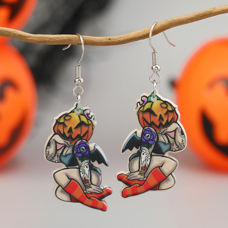 Wholesale Halloween Funny Beauty Ghost Earrings ACC-ES-Haoc010