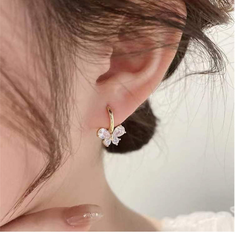 Wholesale  Crystal Bow Earrings