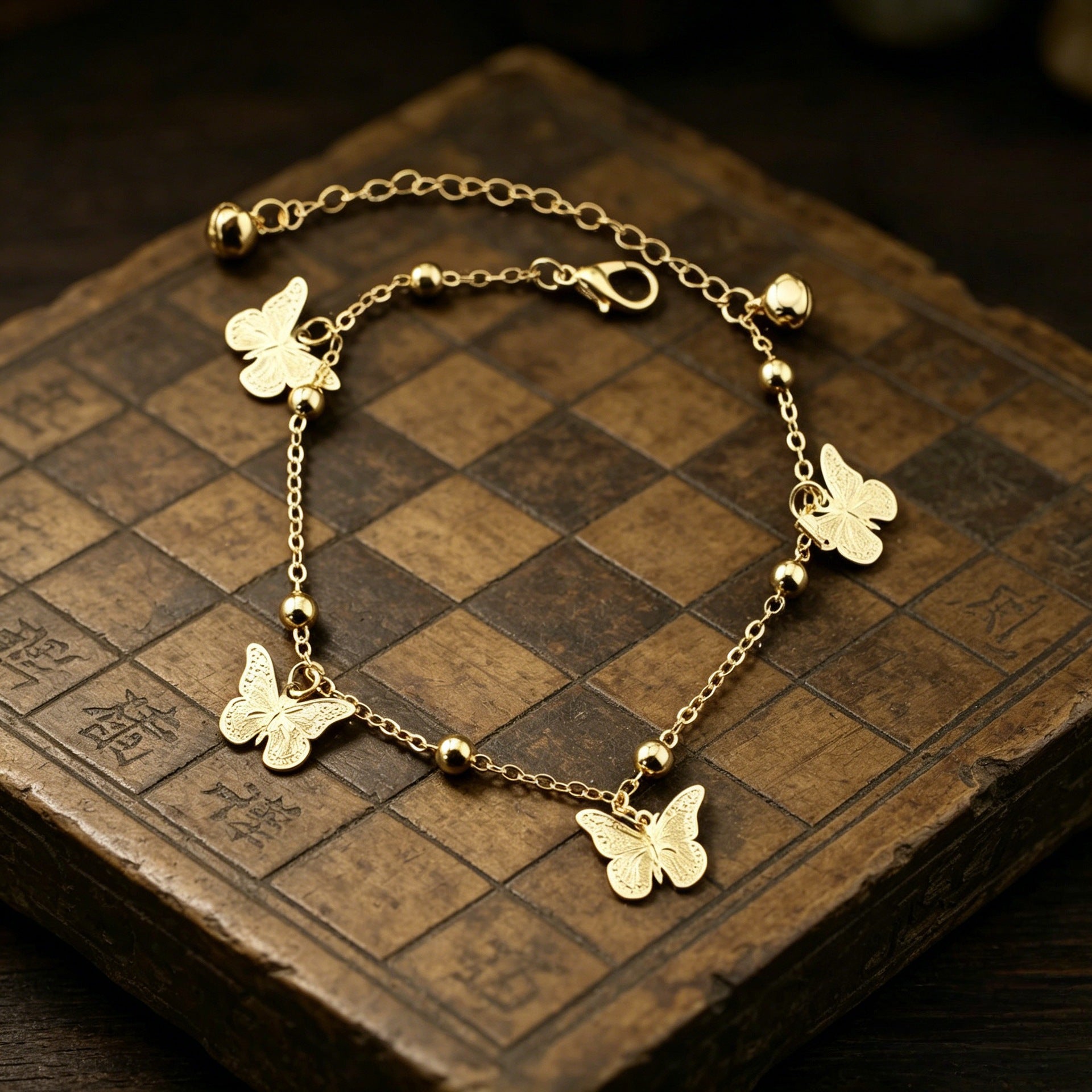 Wholesale Trendy Butterfly Bell Anklet For Women Stylish Gift Jewelry Accessory