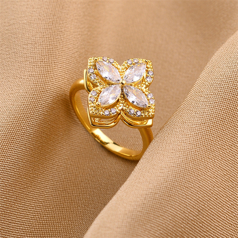 Wholesale real gold plated open ring