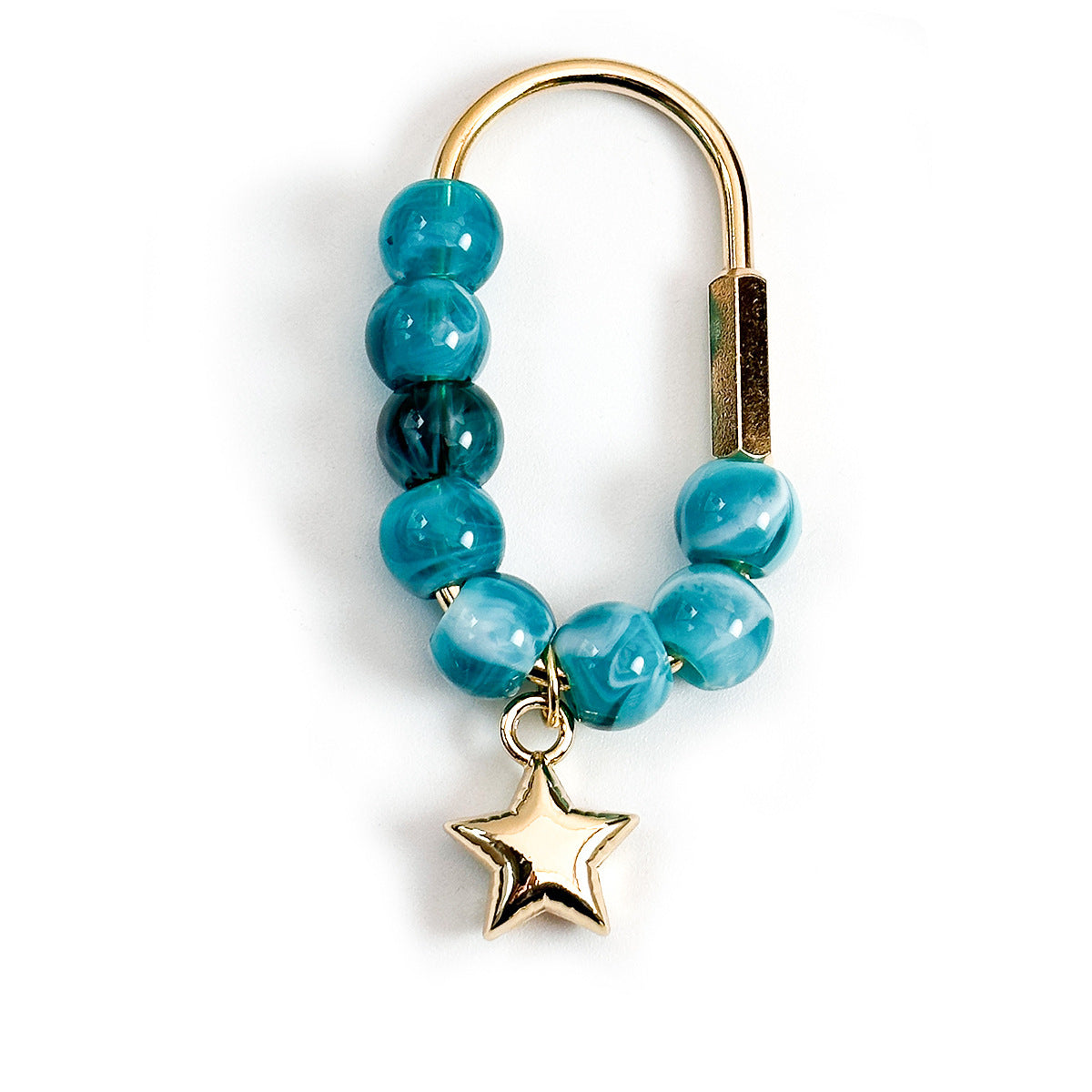 Wholesale Acrylic Bead Keychain With Star And Heart Charms Decorative Accessory For Bags And Car Keys