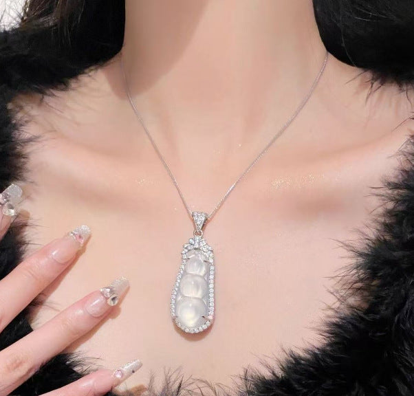 Wholesale Tourmaline  Necklace  Light Luxury Clavicle Chain