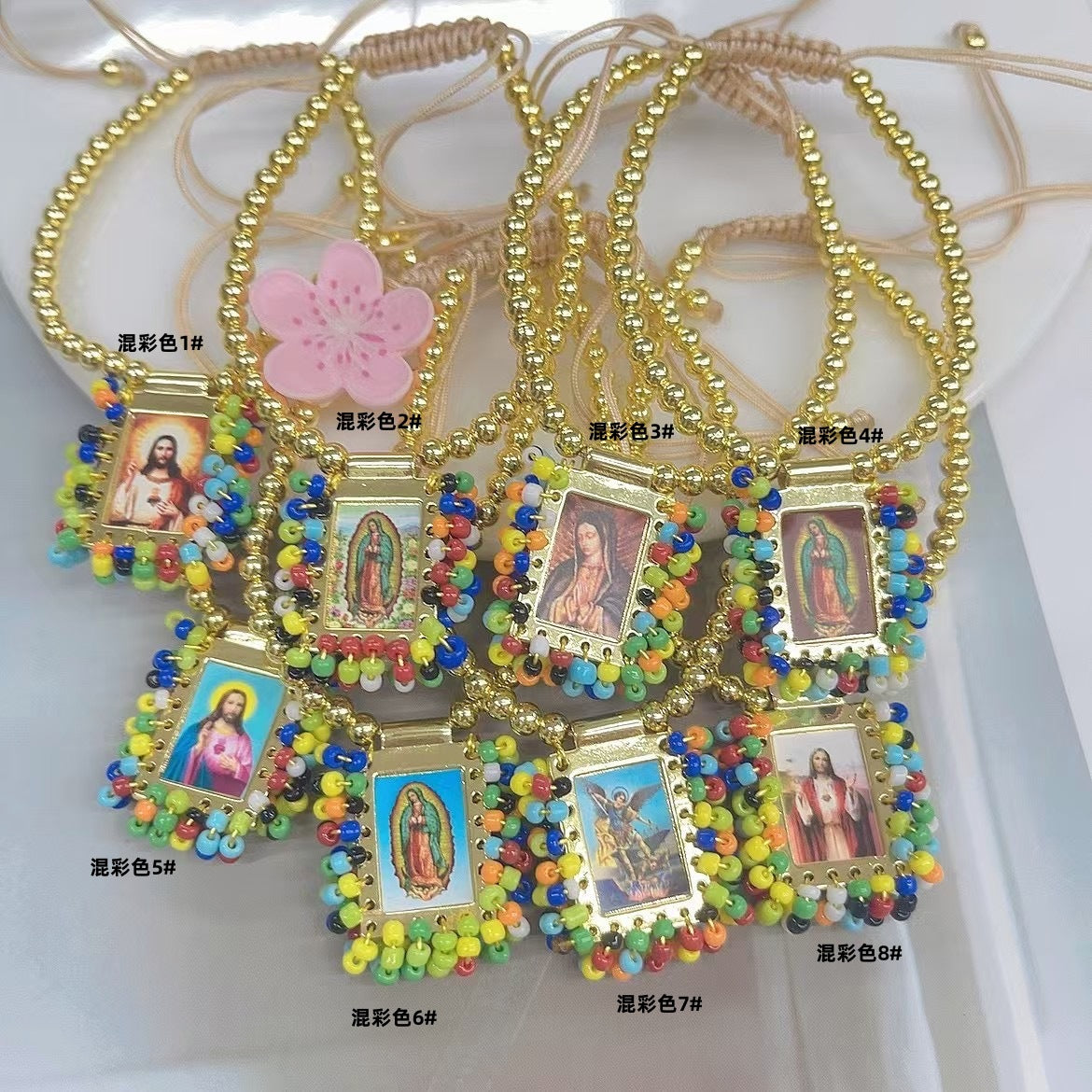 Wholesale Handmade Square Religious Figure Bracelet