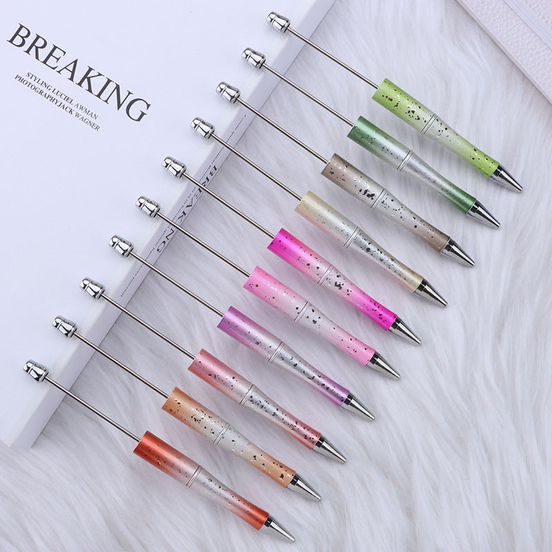 Wholesale 5pcs Beadable Pens Starry Sky UV Electroplating Gradient DIY Bead Pen ACC-PN-JinBN009