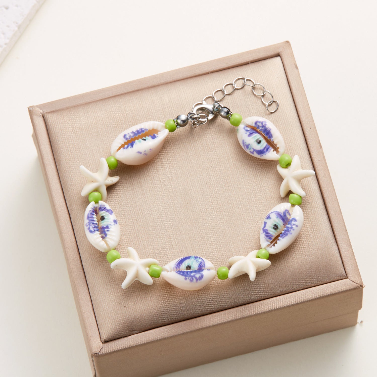 Wholesale  Beach Shell Bracelet Devil's Eye Pattern Starfish Shell Hand-woven Bracelet