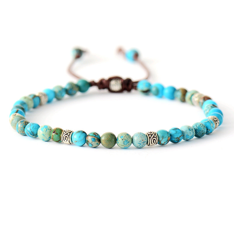 Wholesale Natural Stone Turquoise Handmade Beaded Bracelets ACC-BT-LZ008
