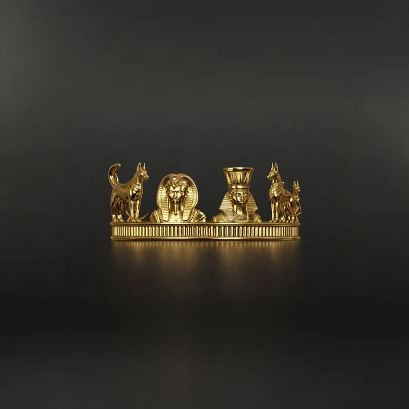 Wholesale New Egyptian mythical beast open ring gold retro pharaoh cat god