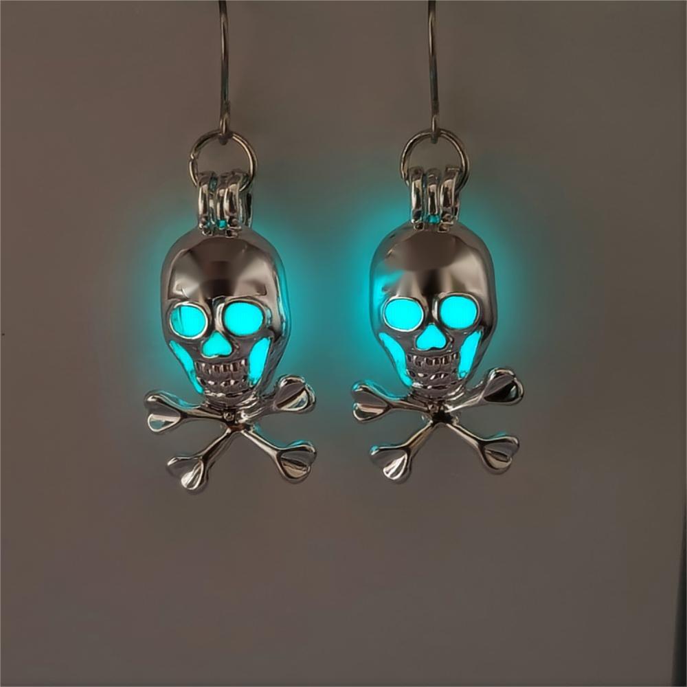 Wholesale  glowing skull earrings
