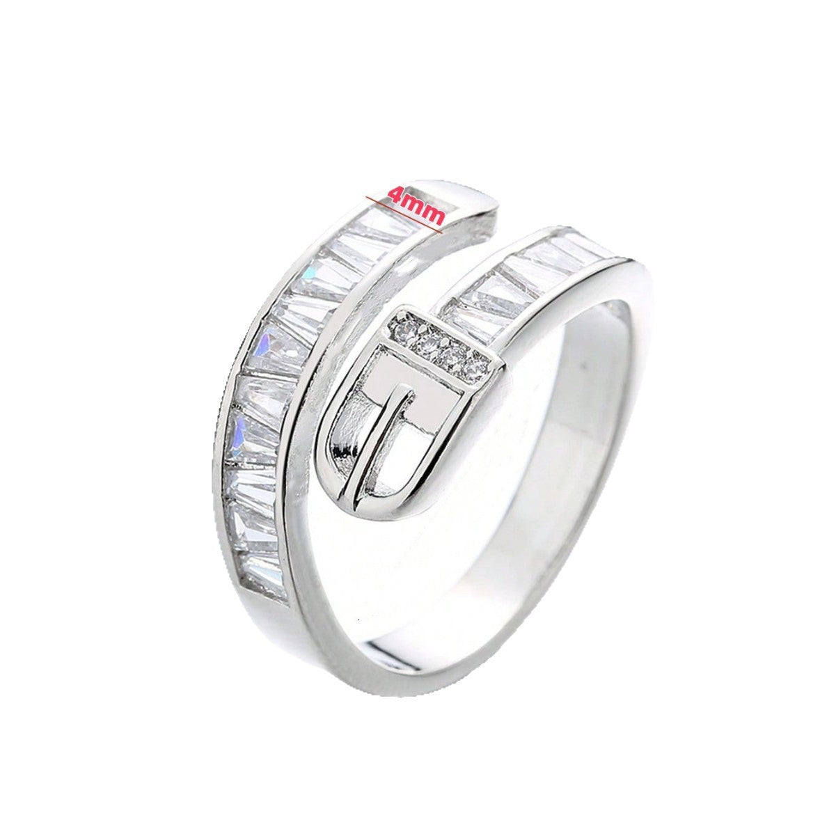 Wholesale Belt with diamonds and open adjustable ring