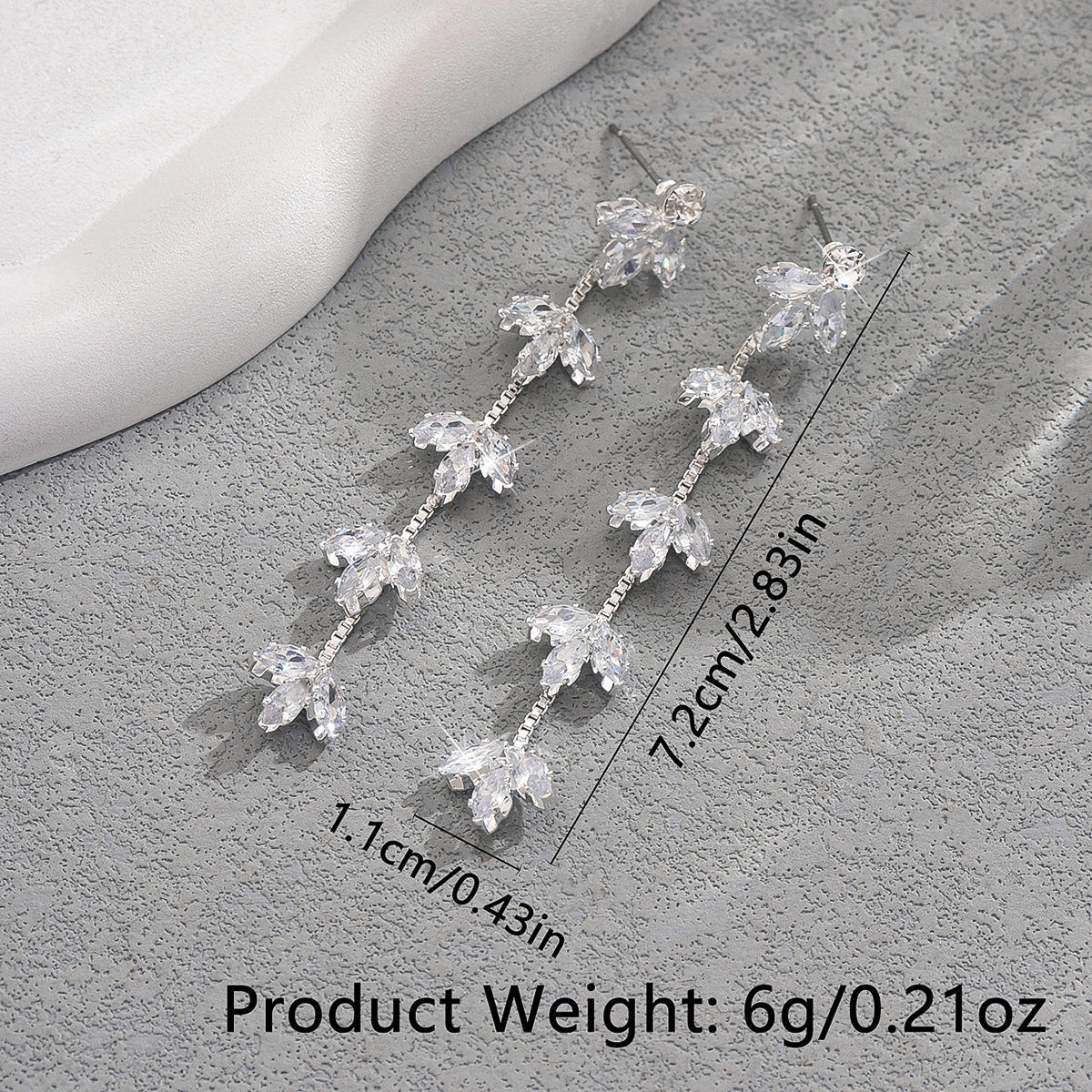 Wholesale Fashion Zircon Crystal Earrings Rhinestone Earrings
