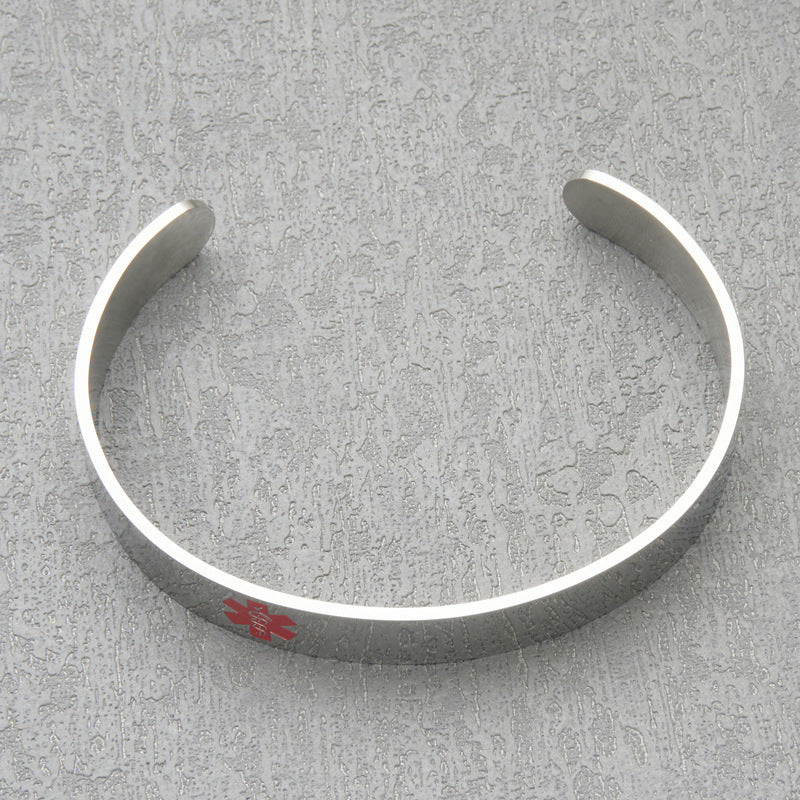 Bracciale con logo medico Medica in acciaio inossidabile all'ingrosso