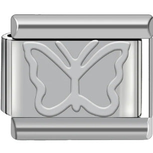 Wholesale Italian Charm Bracelet 9mm DIY Splicing Removable Purple Blue Butterfly Stainless Steel Composable Bracelet